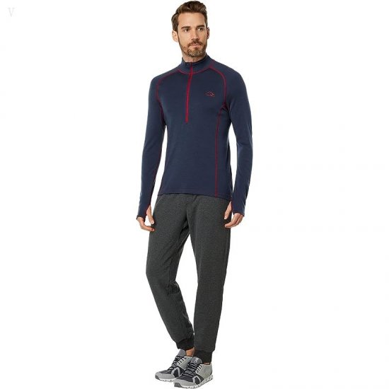 L.L.Bean Cresta Midweight 250 1/4 Zip Top Carbon Navy ID-8T9TaTcd