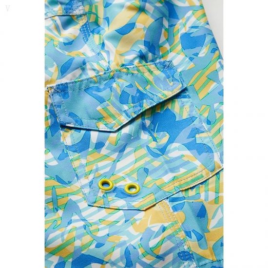 L.L.Bean Beansport Swim Shorts Print (Little Kids) Yellow Sun Camo ID-jQltCGQv