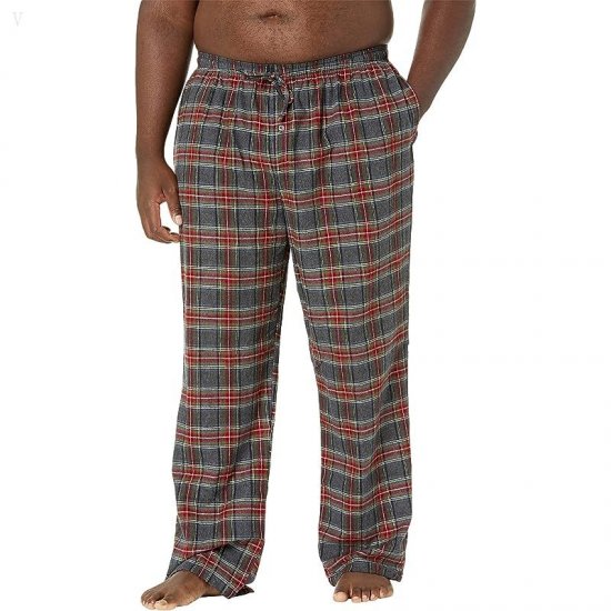 L.L.Bean Scotch Plaid Flannel Pajamas Tall Grey Stewart ID-MzlAdwkN