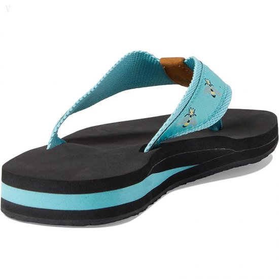 L.L.Bean Classic Maine Isle Flip-Flop 3 Motif Sea Aqua/Honeybees ID-NZslxZDw