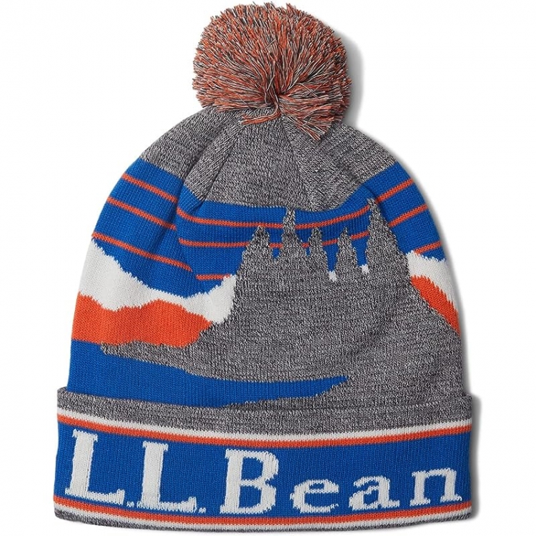 L.L.Bean Katahdin Pom Graphic Hats Alloy Gray/Marine Blue ID-J6oDnYiB - Click Image to Close