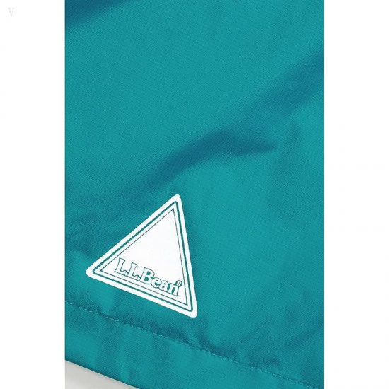 L.L.Bean Trail Model Rain Jacket Color-Block (Little Kids) Classic Teal Blue ID-bgyE4pAO
