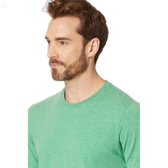 L.L.Bean Comfort Stretch Pima Short Sleeve Tee Shirt Clover Heather ID-ptS9vMsa