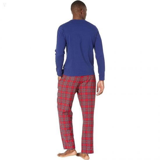 L.L.Bean Camp Pajamas Set Regular Deep Marine Blue ID-8OOuXDK0