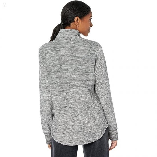 L.L.Bean Petite Bean\'s Cozy Mixed Knits Pullover Marled Light Gray Marl ID-23xamz6w