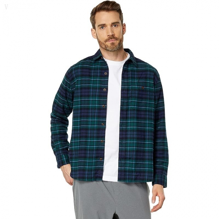 L.L.Bean BeanFlex All Season Flannel Shirt Long Sleeve Traditional Fit MacCallum ID-0BtakcMy - Click Image to Close