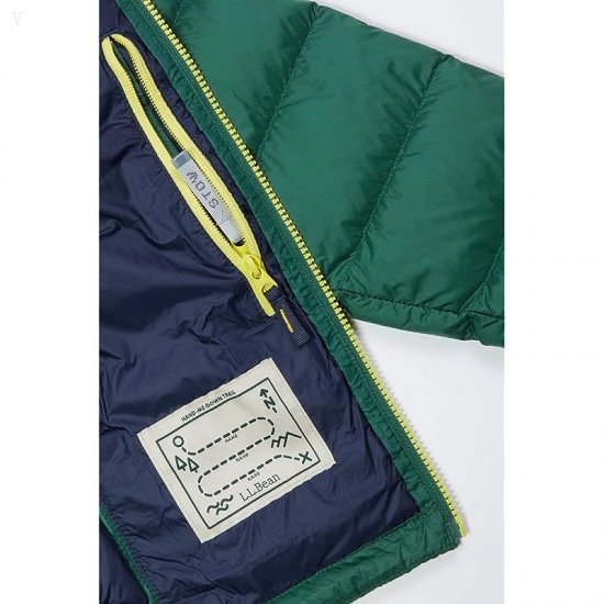 L.L.Bean Ultralight 650 Down Jacket (Big Kids) Camp Green ID-JuYwaNXM