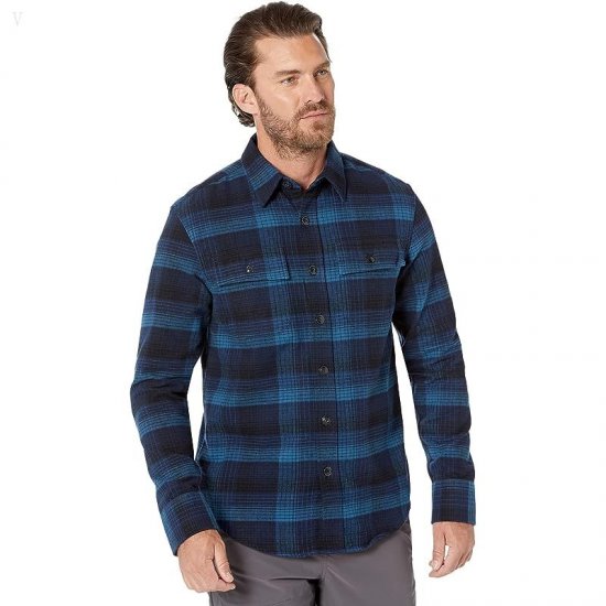 L.L.Bean Signature Chamois Plaid Nautical Navy ID-hKKbEzfq
