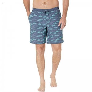 L.L.Bean 9\ Carbon Navy Fish Print ID-XNm0mf3L