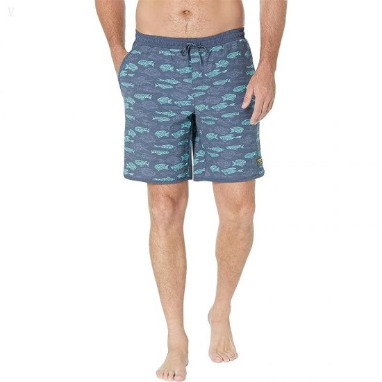 L.L.Bean 9\ Carbon Navy Fish Print ID-XNm0mf3L