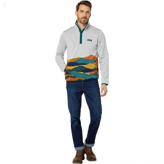 L.L.Bean Sweater Fleece Pullover Printed Landscape ID-RdwJZ0os