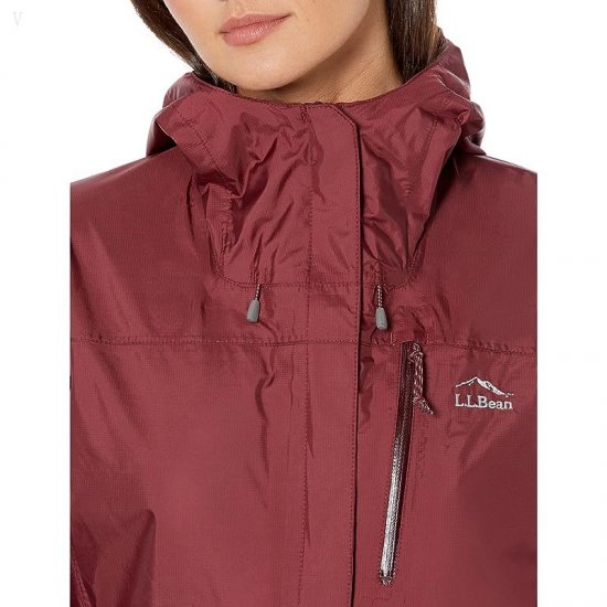 L.L.Bean Petite Trail Model Rain Jacket Burgundy ID-35lnsyqb
