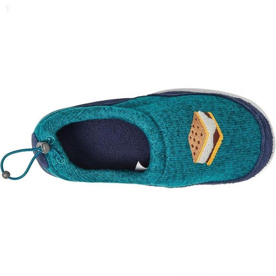 L.L.Bean Sweater Fleece Slipper Motif (Toddler/Little Kid/Big Kid) Teal Blue S\'Mores ID-tfaTaVNA