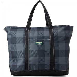 L.L.Bean Everyday Lightweight Tote Plaid Large Shale Grey Buffalo Plaid ID-JlVdWUrg