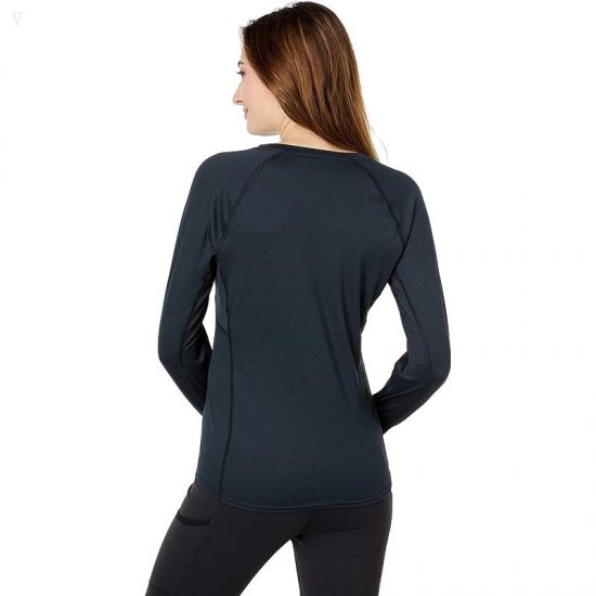L.L.Bean Petite Midweight Baselayer Crew Long Sleeve Black ID-HJFeBuhv