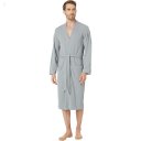 L.L.Bean Comfort Waffle Robe Regular Gray Heather ID-etPa3TcQ