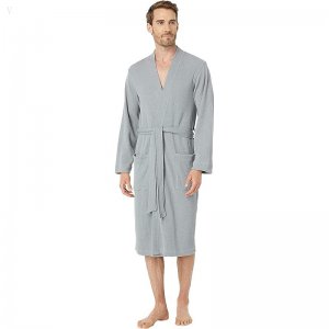 L.L.Bean Comfort Waffle Robe Regular Gray Heather ID-etPa3TcQ