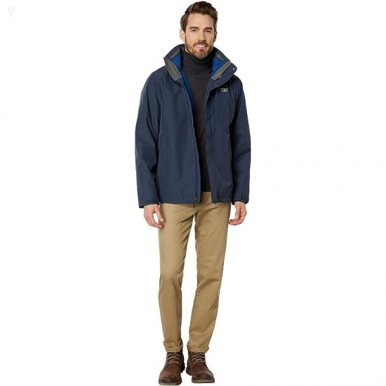 L.L.Bean Bean\'s Sweater Fleece 3-in-1 Jacket Regular Carbon Navy/Ocean Blue ID-xQbJCYu2