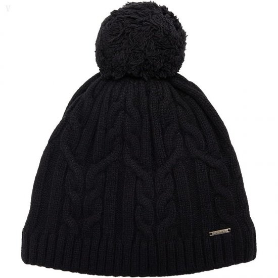 L.L.Bean Heritage Wool Windproof Pom Hat Black ID-52UcLABY