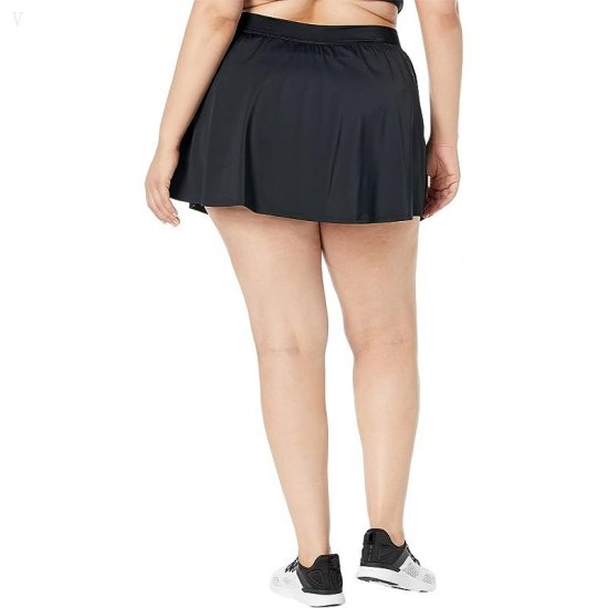 L.L.Bean Plus Size BeanSport Skirted Bottoms Black ID-HzZjYg0c
