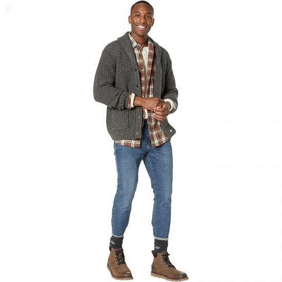 L.L.Bean Classic Raggwool Cardigan Sweater Regular Charcoal ID-tKqlqqpT