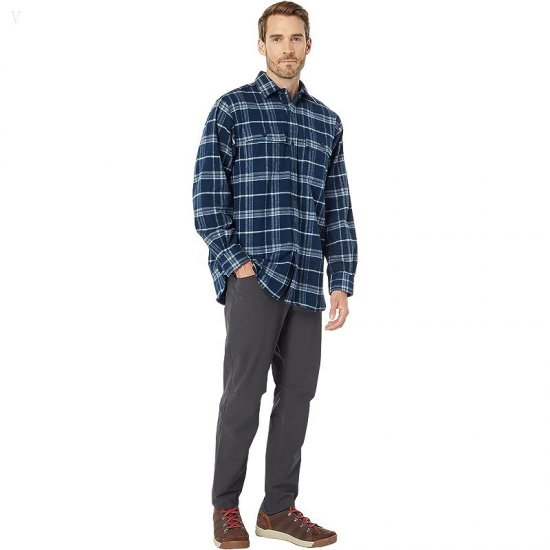 L.L.Bean Chamois Shirt Plaid Regular Iron Blue ID-2LgCbZ1T