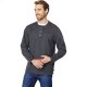 L.L.Bean Katahdin Iron Works Bonded Waffle Fleece Henley Slightly Fitted Regular Charcoal Heather ID-I4a1zB8D