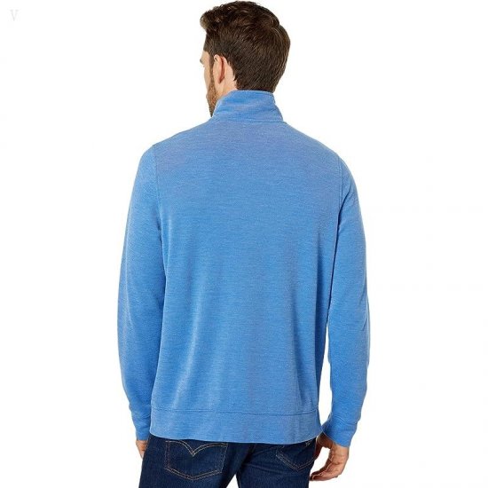 L.L.Bean Comfort Stretch Pique 1/4 Zip Long Sleeve Deep Sapphire ID-Ahu7ltSJ