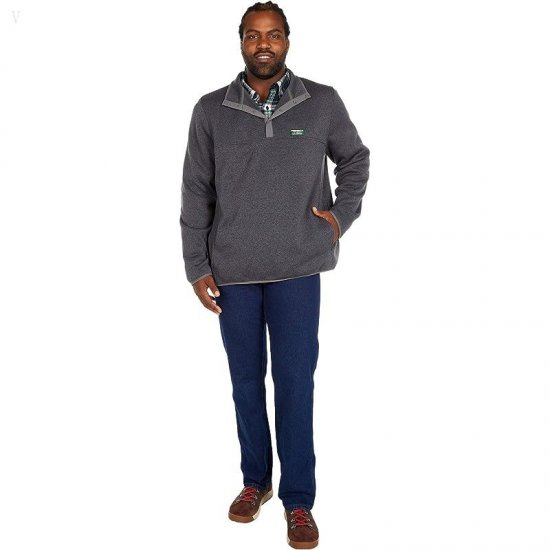 L.L.Bean Sweater Fleece Pullover - Tall Charcoal Gray Heather ID-9rvjDI8J