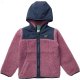 L.L.Bean Sherpa Fleece Hooded Jacket (Little Kids) Mauve Berry/Carbon Navy ID-8d6z619O