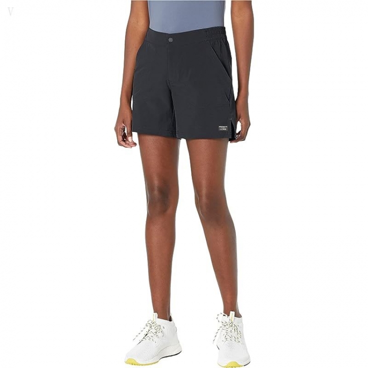 L.L.Bean Stretch UPF Shorts 6\ Black ID-ftq5Msac - Click Image to Close
