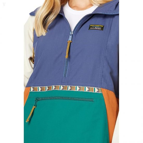 L.L.Bean Mountain Classic Anorak Multicolor Raw Indigo/True Teal ID-alq4RSZv