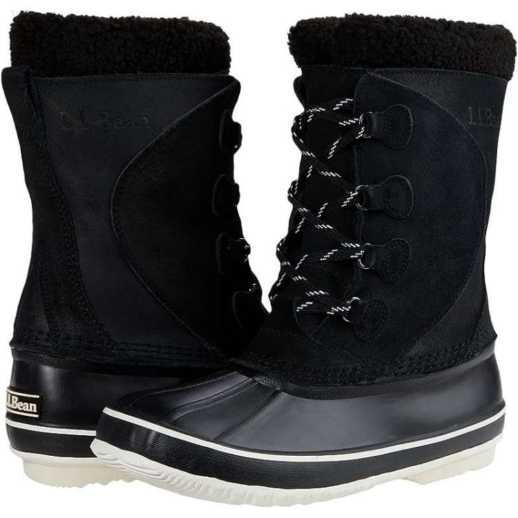 L.L.Bean Snow Boot Lace-Up Black/Sailcloth ID-7P4yUV9Y - Click Image to Close