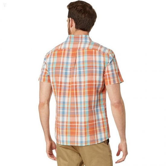L.L.Bean Signature Summer Cotton Blend Short Sleeve Shirt Regular Faded Orange ID-GML9gc6l