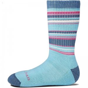 L.L.Bean Katahdin Hiker Socks Stripe (Toddler/Little Kid/Big Kid) Cool Sea Blue ID-JwtPFBhm