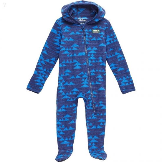 L.L.Bean Fitness Fleece Bunting (Infant) Deep Sapphire/Mountain Print ID-yFk43ElK