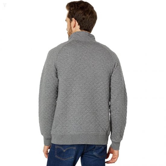 L.L.Bean Quilted Sweatshirt Gray Heather ID-EZYouMyu