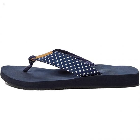 L.L.Bean Classic Maine Isle Flip-Flop 3 Woven Print Darkest Navy/White Dot ID-GQnVuUI6