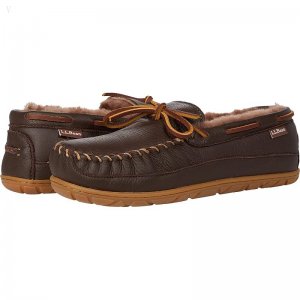 L.L.Bean Wicked Good Moosehide Slipper Moccasin Chocolate ID-xsXlNkGZ