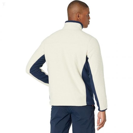 L.L.Bean Mountain Classic Windproof Fleece Jacket Natural/Nautical Navy ID-YBQtXr3U