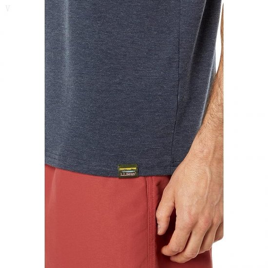 L.L.Bean Everyday SunSmart Tee Short Sleeve Graphic Carbon Navy/Logo ID-tesOhxRe