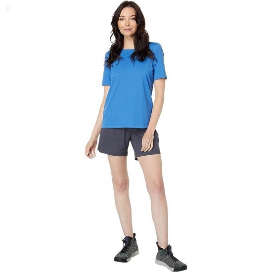 L.L.Bean Sunsmart UPF 50+ Sun Shirt Short Sleeve Rustic Blue ID-VW4sHos6