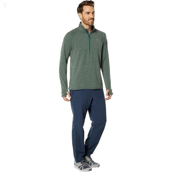 L.L.Bean Adventure Grid Fleece 1/4 Zip Sea Green ID-ZtjU5l2U