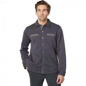 L.L.Bean Sweater Fleece Shirt Jac Regular Charcoal Gray Heather ID-fOYqIDRS