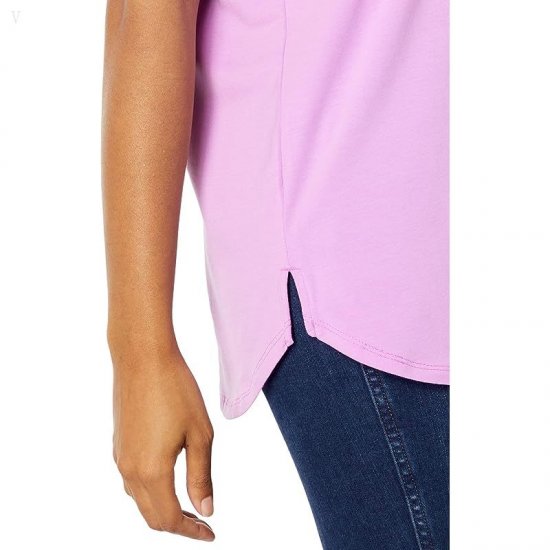 L.L.Bean Beyond Soft Crew Neck Tee Short Sleeve Lilac ID-0mntsRxl