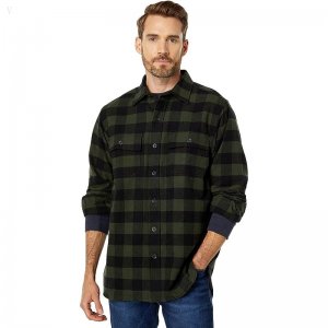 L.L.Bean Chamois Shirt Plaid Regular Forest Shade ID-7ewbbsRW