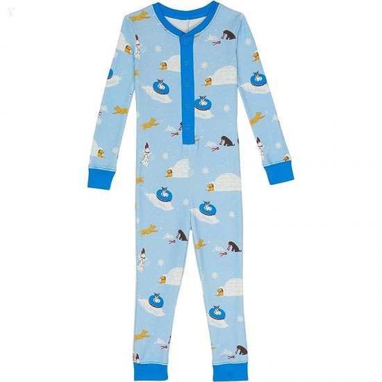 L.L.Bean Organic Cotton Fitted One-Piece (Toddler) Surf Blue Buddy The Dog ID-SmASHYWj