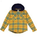 L.L.Bean Fleece Lined Flannel Shirt Hooded Plaid (Big Kids) Field Gold ID-ud9k9Ct8
