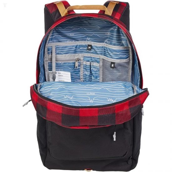 L.L.Bean Mountain Classic Cordura Pack Print Black/Red Buffalo ID-6i1Q0qI0