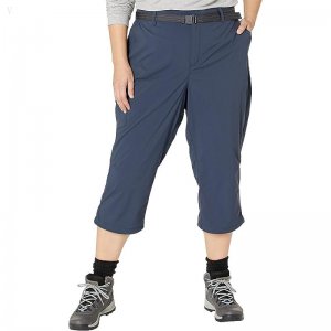 L.L.Bean Plus Size Tropicwear Capri Pants Carbon Navy ID-W5BW08NZ